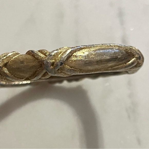 Givenchy Vintage Gold Plated Twisted Bangle - Picture 7 of 16